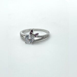 Disney Sterling Silver & Minnie Mouse Ears Ring Sz 7.5